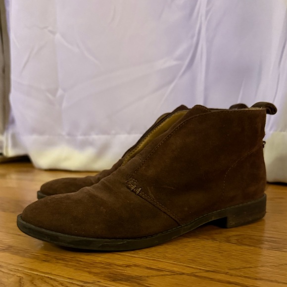 Franco Sarto Isolde Brown Suede Leather Ankle Slip On Boots SIZE 8M - Picture 4 of 11